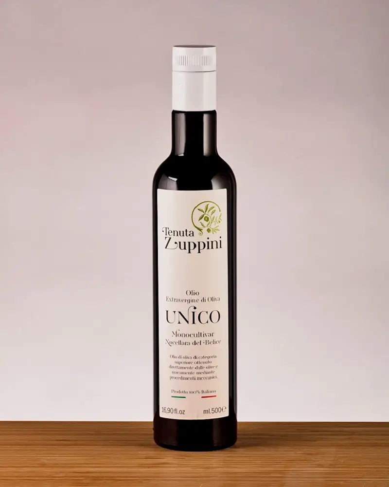 Flasche Unico Nocellara del Belice Olio Extravergine di Oliva von Tenuta Zuppini