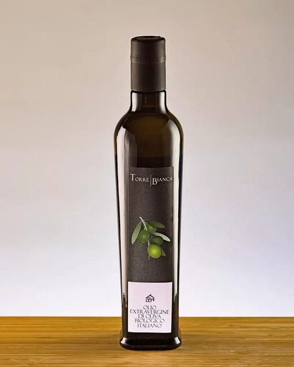 Flasche Leccio del Corno Olio Extravergine di Olivia Biologico Italiano von Torre Bianca