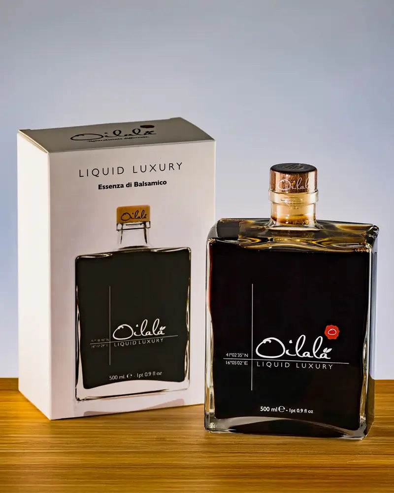 Flasche und Verpackung Liquid Luxury Essenza di Balsamico von Oilalá